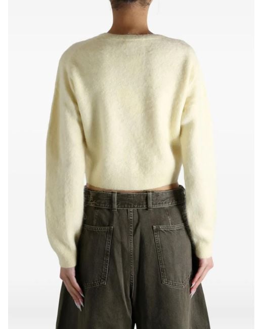 Auralee White Buttoned Cardigan