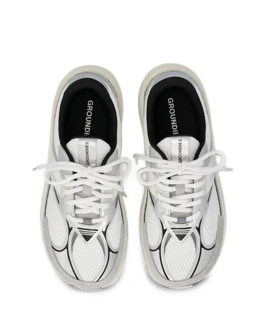 Groundies White Starlite 2.0 Panelled Sneakers