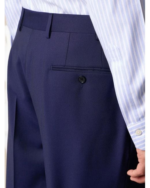 Brooks Brothers Blue Wool Tailored Trousers for men