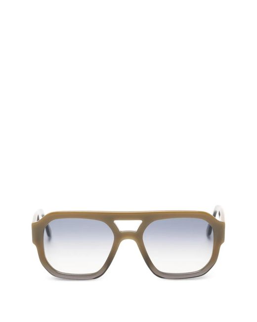 Andy Wolf Green Dandelion Geometric-Frame Sunglasses