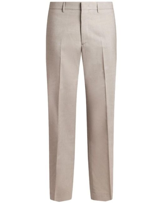 Etro Natural Pressed-Crease Trousers for men