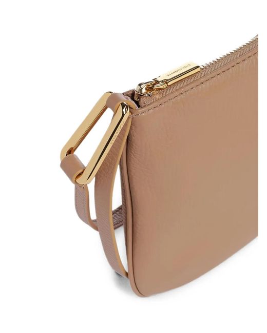 Coccinelle Brown Grained Leather Shoulder Bag