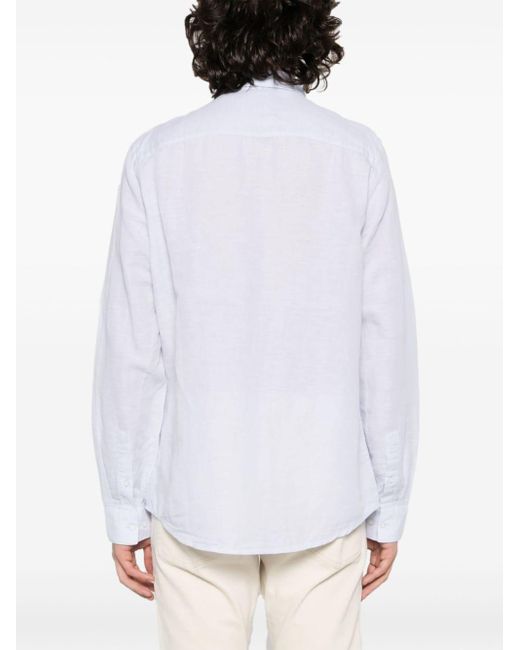 Camicia con ricamo monogramma di Calvin Klein in White da Uomo