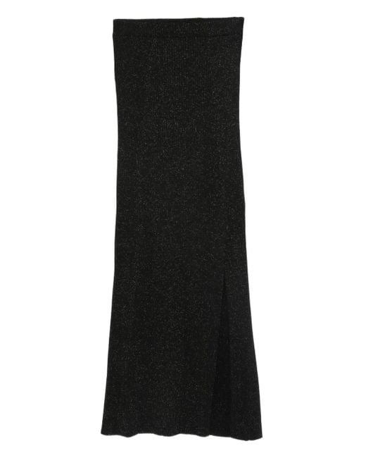 Twinset Rok Met Split in het Black
