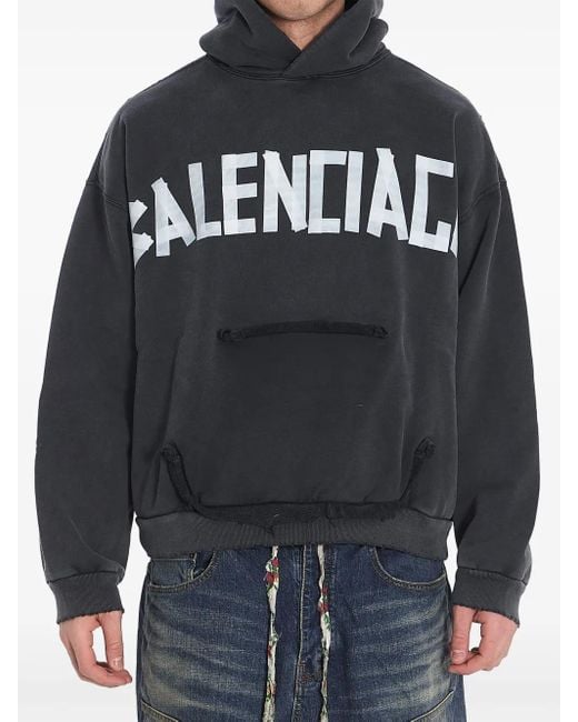 Balenciaga Black "Tape Type" Hoodie –