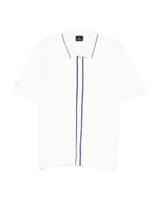 メンズ Paul Smith トリムプラケット シャツ White