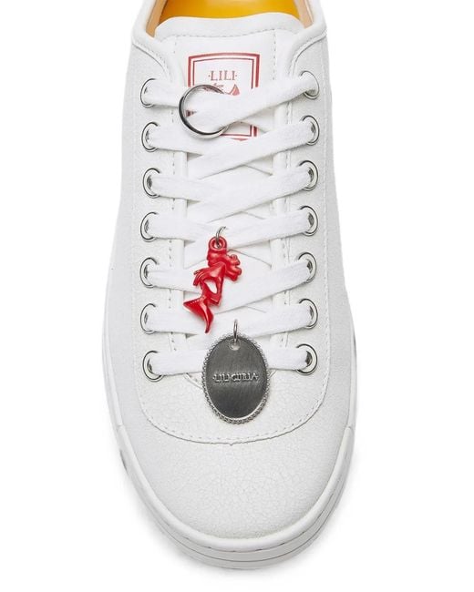 LILI CURIA White Baskets June En Cuir