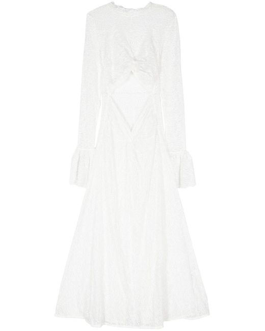 Beaufille White Emmeline Lace Maxi Dress