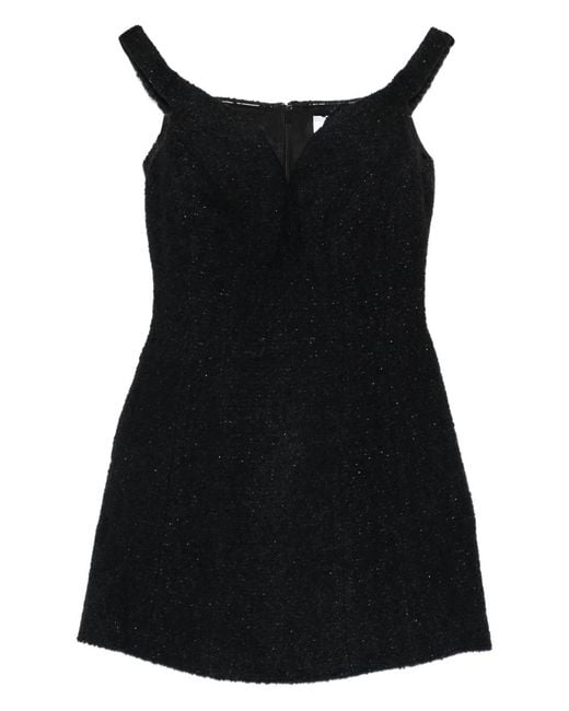 Self-Portrait Black Minikleid mit V-Ausschnitt