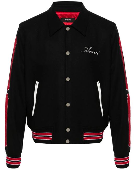 メンズ Amiri Bones ボンバージャケット Black