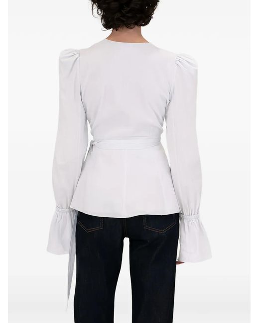 Azeeza White Willow Wrap-Style Top