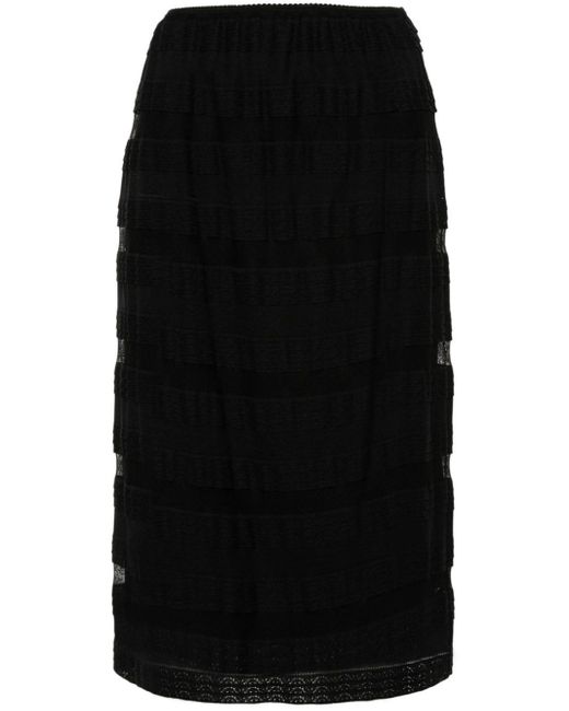 Falda midi de encaje N°21 de color Black