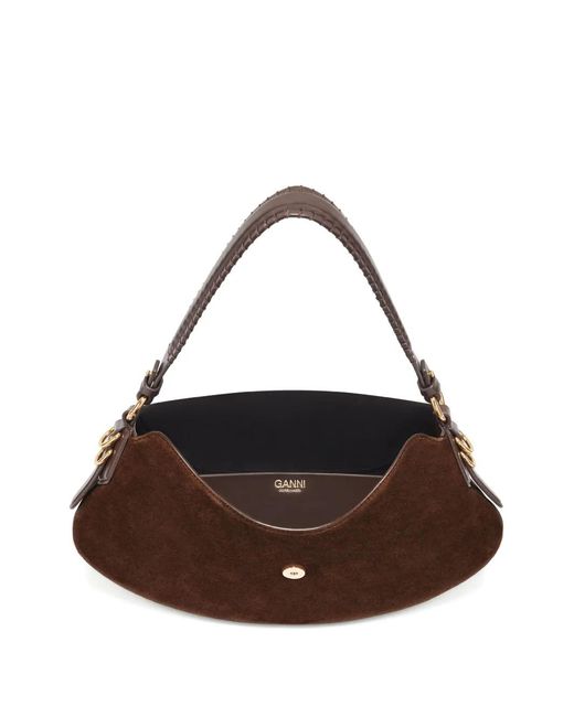 Ganni Brown Shoulder Bags