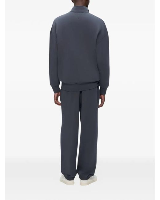 PANGAIA Blue Logo-Patch Track Pants for men