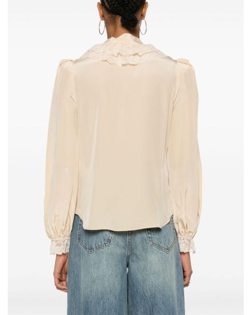 Zimmermann Natural Ruffled-Trim Blouse