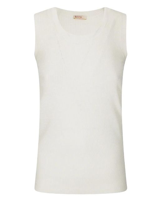 Stefano Mortari White Ribbed Top