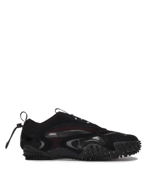 PUMA Black Suede Mesh Mostro Sneakers for men