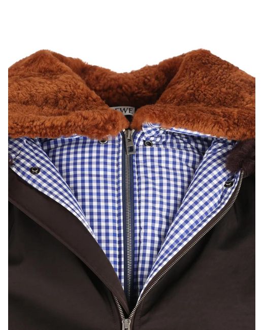 Loewe Black Shearling-Trimmed Bomber Jacket for men