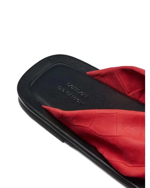 Loulou de Saison Red Leather Sandals