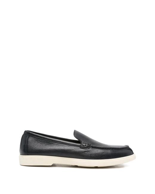 Calpierre White Mocassins En Cuir Grainé for men