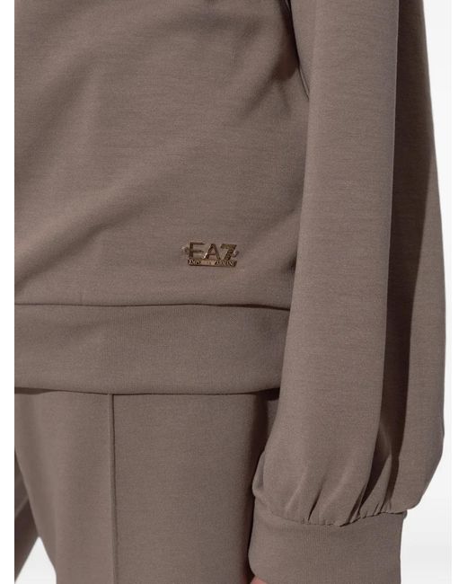 EA7 Gray Core Lady Logo-Plaque Tracksuit