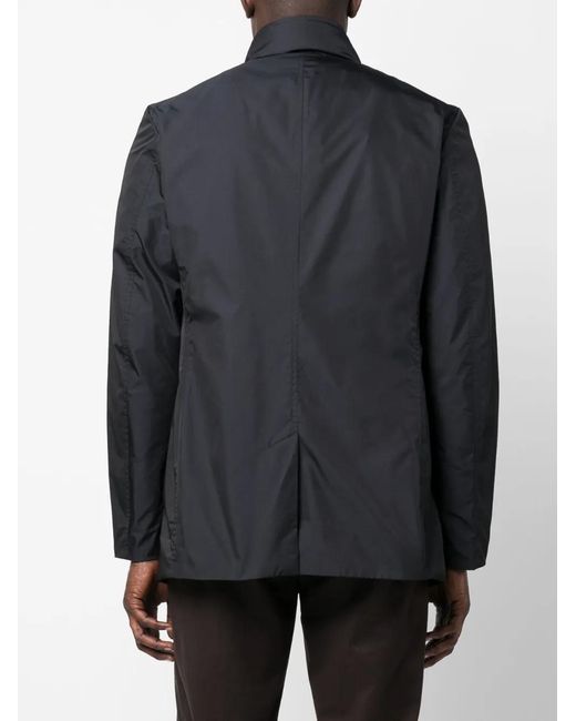 Moorer Black Single-Breasted Coat for men
