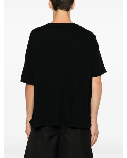 R13 Black Slogan-Print T-Shirt for men