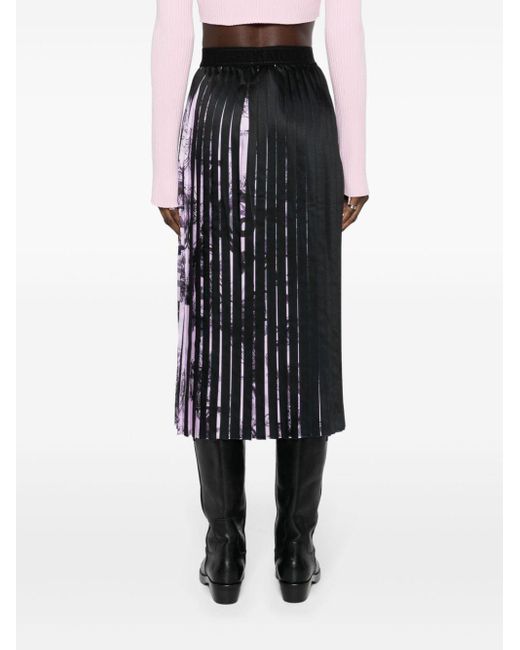 Jupe plissée Couture Versace en coloris Black
