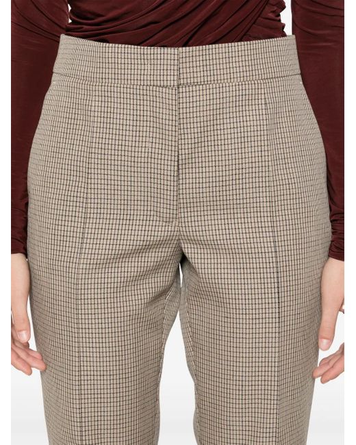 Jil Sander Natural Checked Tailored Trousers