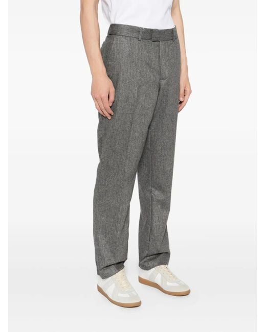 Lacoste Gray Herringbone Trousers for men