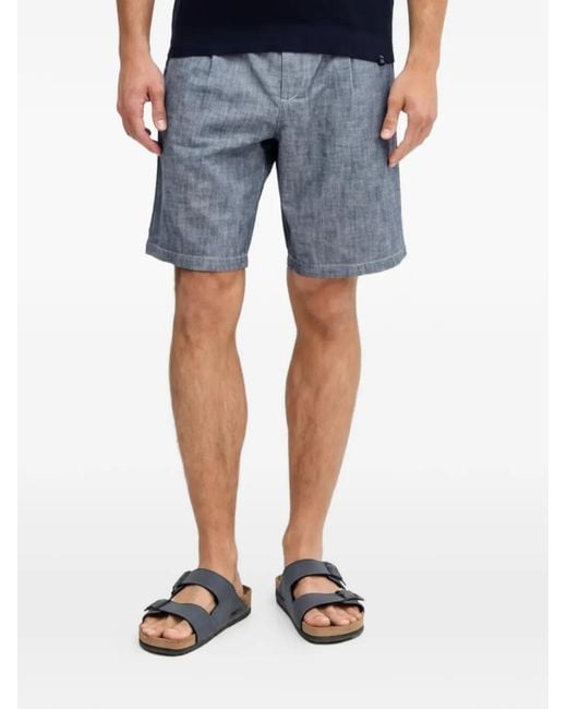 Benetton Blue Chambray Shorts for men