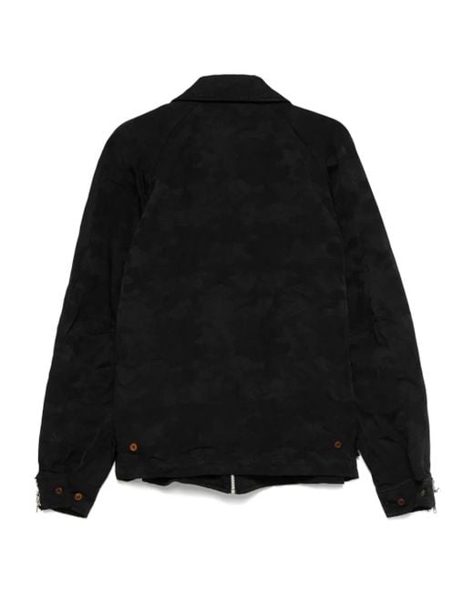 COMME DES GARÇON BLACK Black Patterned-Jacquard Jacket