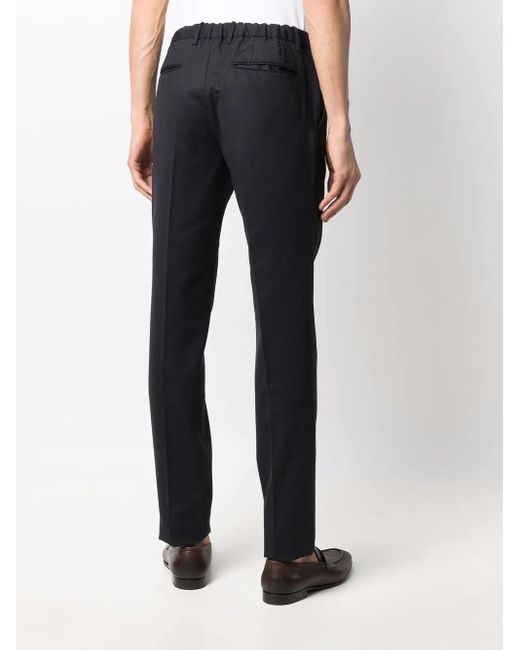 Incotex Blue Slim-Cut Cropped Trousers for men