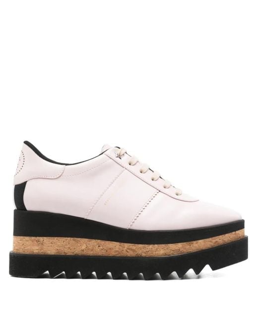 Stella McCartney White 80Mm Sneak-Elyse Platform Lace-Up Sneakers