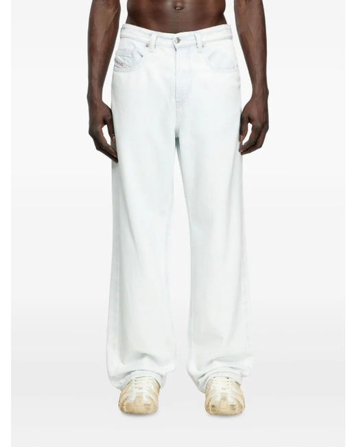 DIESEL White D-Macro Relaxed Jeans for men