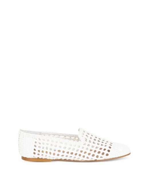 Status White Intreccio Loafers
