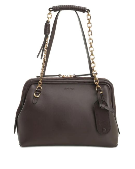 Etro Black Small Leather Shoulder Bag