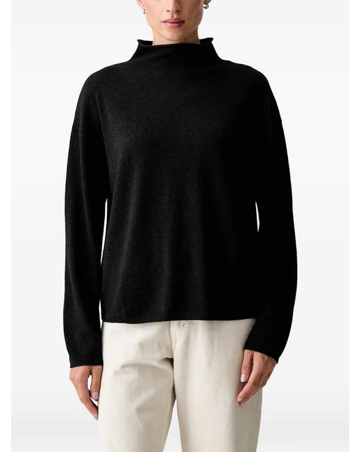 Marc O' Polo Black High-Neck Drop-Shoulder Sweater