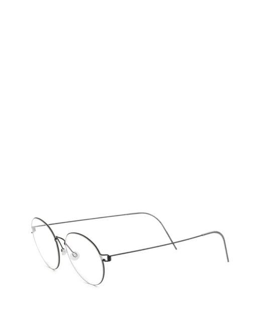 Lindberg White Panto Round Glasses