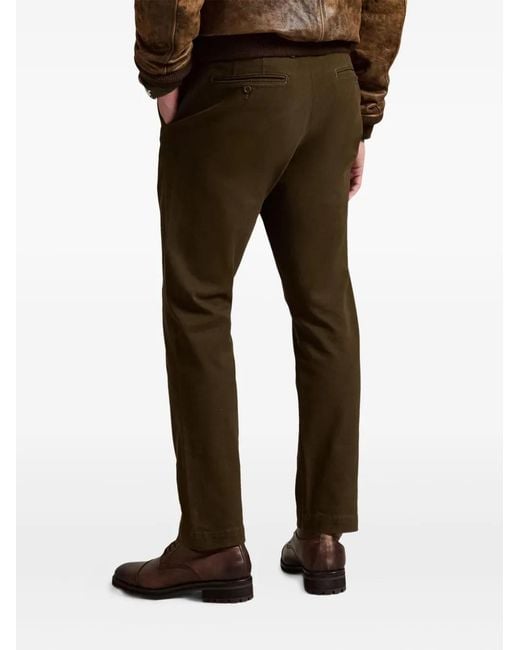 Polo Ralph Lauren Green Concealed-Fastening Straight-Leg Trousers for men