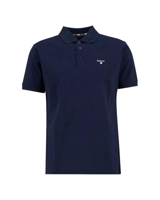 Barbour Blue Sutton Logo-Embroidered Polo Shirt for men