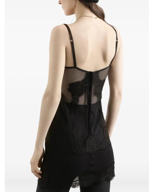 Abito Corto Con Inserti di Dolce & Gabbana in Black