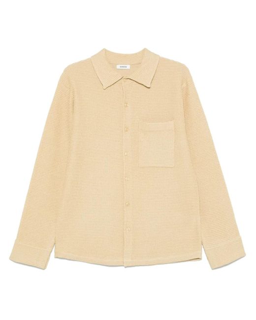 Sandro Natural Waffle-Knit Shirt for men