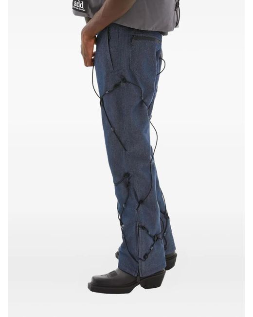 Who Decides War Blue Straight-Leg Trousers for men