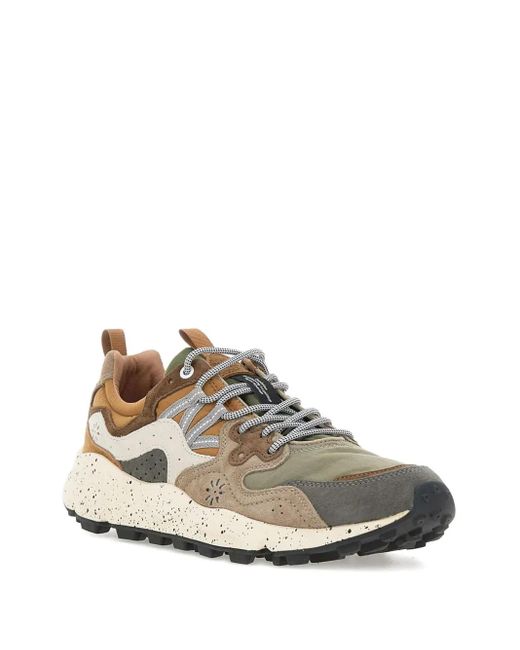 Flower Mountain White Yamano 3 Multi-Texture Sneakers for men