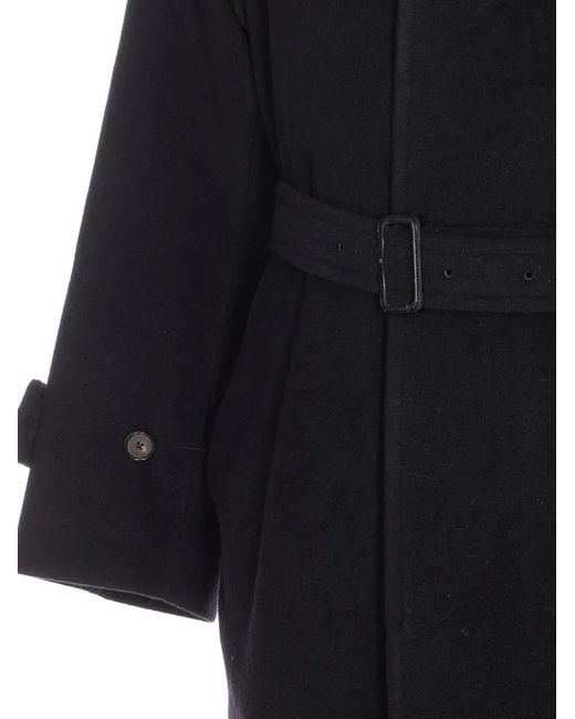 Auralee Mantel Mit Geknöpftem Riemen in Blue für Herren
