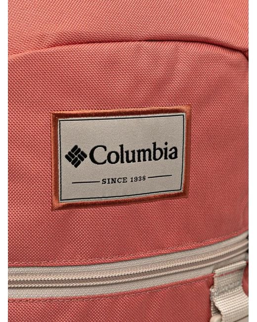 Columbia Red Buxton Logo-Patch Backpack