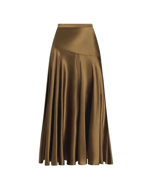 Adam Lippes Natural Thea Silk Maxi Skirt