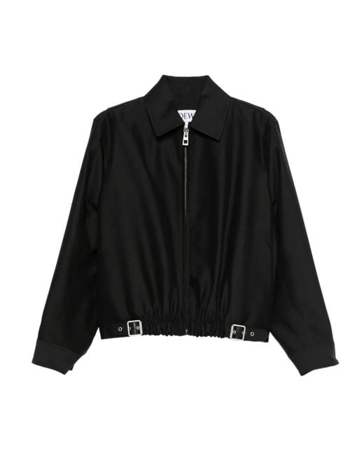 Loewe Black Wool And Silk Belted Jacket