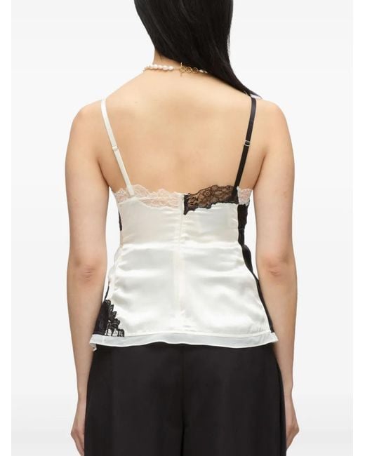 3.1 Phillip Lim Black Asymmetric Satin Top